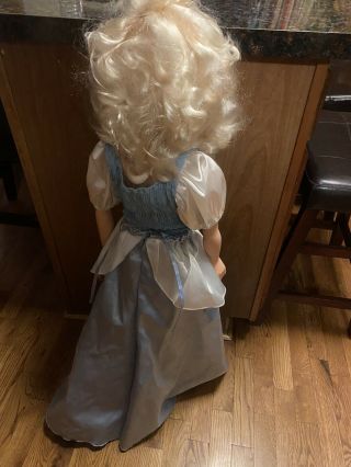 2003 Disney Cinderella 36” Tall Playmates Doll W/ Full Gown & Shoes 3