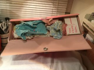 Vintage Tiny Chatty Baby In Doll Case 1983 2