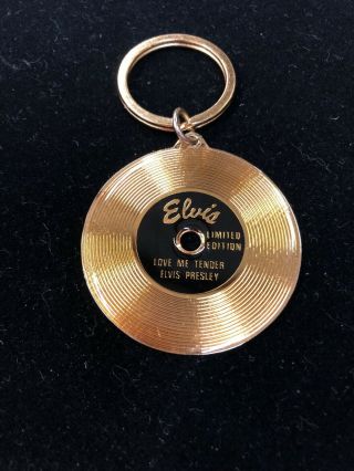 Elvis Record " Love Me Tender " Authentic Limited Edition Official Keychain