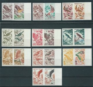 Monaco,  1962,  Birds,  Colour Proofs,  Compl,  Mnh,  Sc,  Mi Not Listed