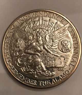 “one Pound Silver Coin.  Giant Texas Independence Centennial.