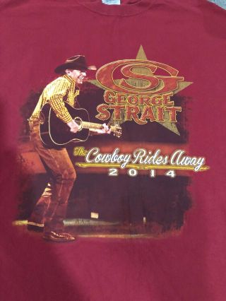 George strait the cowboy rides away 2014 tour concert T - shirt size L Gildan 2