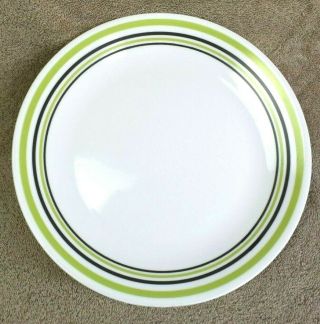 Corelle Vitrelle Garden Sketch Band Dinner Plate 10.  25 In White Black Green Usa