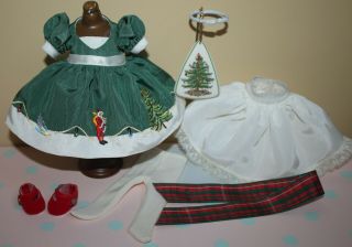 8 " Madame Alexander Ma Green Outfit Tagged My First Christmas Tree With Spode