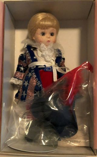 Retired 2003 Madame Alexander Yankee Doodle 35945 Doll With Doll Stand