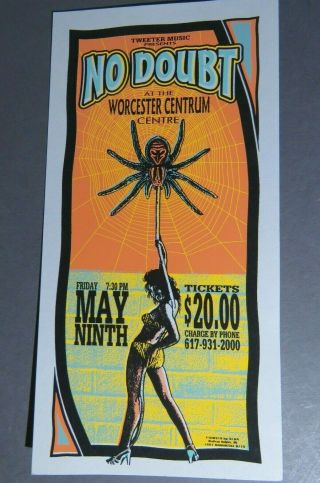 1997 No Doubt - Concert Handbill Art By Mark Arminski Worcester Centre Mass.