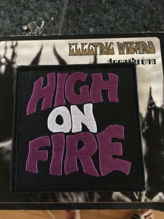 High On Fire Patch Official Sleep Black Sabbath Deep Purple Motorhead