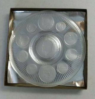Crystal Coins Crystal Coin Plate 1971 Series (by Imperial Glass Corp)