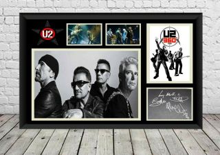 U2 Signed Photo Print Poster Autographed Pop Band Memorabilia