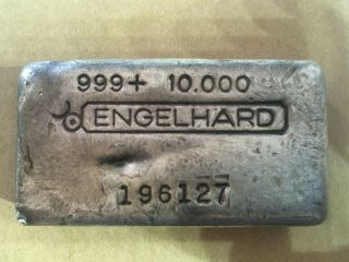 Engelhard 10 Oz.  Silver Bar 3rd Series Canadian Variation Pattern Rare 999,