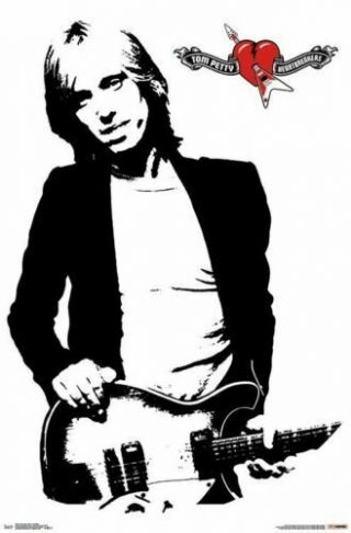 Music Poster Tom Petty & The Heartbreakers 2018 22x34 " B/w Trends 16543