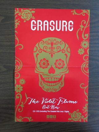 Erasure The Violet Flame 11 X 17 Poster Mute Records Andy Bell Synth Pop
