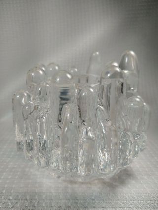 Kosta Boda Warff Design Polar Lead Crystal Votive Candle Holder Art Deco