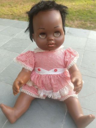Htf Black African American 1962 Mattel Tiny Chatty Baby
