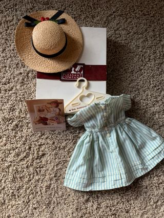 American Girl Pleasant Company Kirsten Summer Dress And Straw Hat