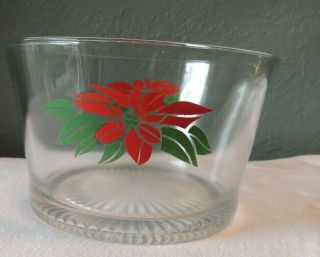 Vintage Indiana Glass Poinsettia Party Bowl -