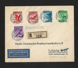 Liechtenstein To Germany Air Mail Cover 1935