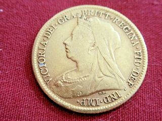 1899 Victoria Old Head Gold Half Sovereign