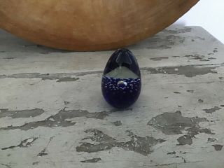 Mount St Helens Art Glass Egg Paperweight - Signed Msh 88 Euc