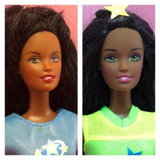 Barbie 1996 Teen Nikki All Grown Up & 1999 Pajama Fun Aa Skipper Dolls