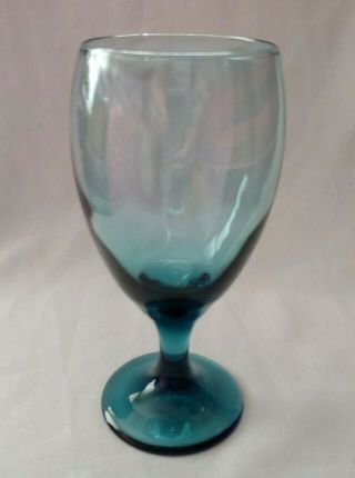 Vintage Libbey Premiere Blue Iced Tea Glass Goblet 7 "