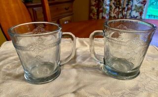 Fire King Anchor Hocking Sapphire Blue Philbe Set Of 2 Thick Mugs