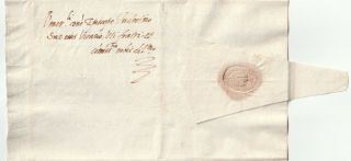 1547 Italy Letter In Latin Dated In Roman Numerals Mdxlvii,  Full Paper Seal