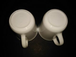 Set of 2 Corning Corelle Winter Frost White D Handle Coffee Mugs Cups 2