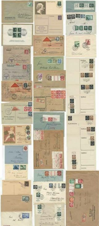 Germany 3rd Reich - Interesting Cover Lot W/ Se - Tenants
