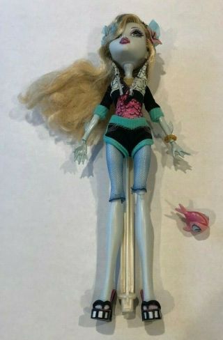 Rare First Wave Monster High Doll Lagoona Blue W/pet Fish &most Accessories Look