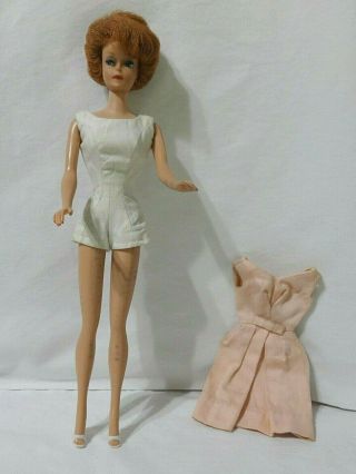 Vintage Barbie/midge Doll - Red Hair - Bubble Cut - 1962 Era,  Dress & Shoes