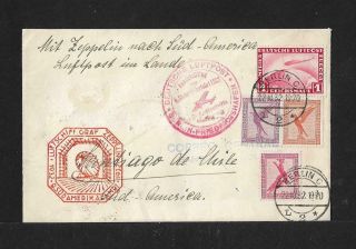 Zeppelin Germany To Chile Air Mail Cover 1932