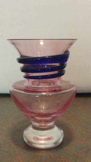 Vintage Mid Century Modern Kosta Boda Hand Blown Glass Vase