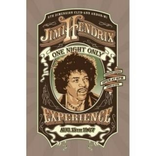 Jimi Hendrix Experience Poster - One Night Only 1967 - 91 X 61 Cm 36 " X 24 "