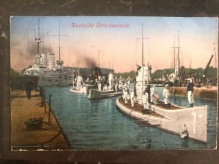 1916 Borkum Germany Feldpost Postcard Cover To Augsburg German U Boat Wwi