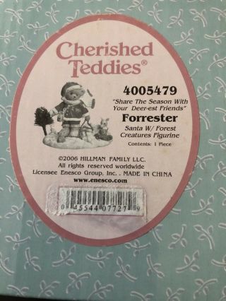 Cherished Teddies 2013 Forrester Figurine,  Santa,  4005479 (k)