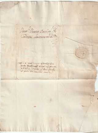 1547 Italy Early Pre - Stamp Letter In Latin With Full Paper Seal Still Attached