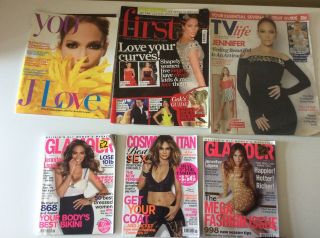 Jennifer Lopez J - Lo Large Uk Magainze Bundle 2007 - 2016 Rare Glamour,  Cosmo,  First