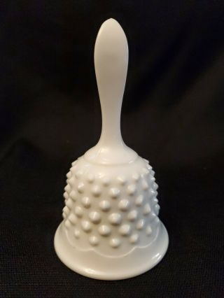 Hobnail White Milk Glass Bell,  5 1/2 " Tall