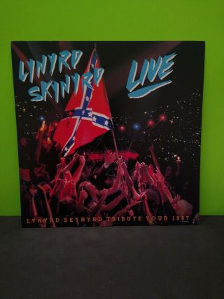 Lynyrd Skynyrd Live Tribute Tour 1987 Lp Flat Promo 12x12 Poster