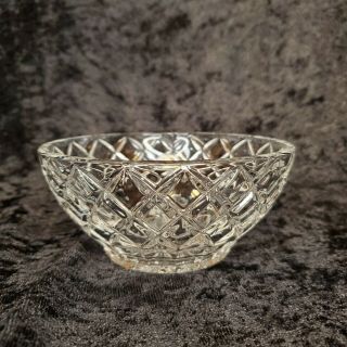 Lenox Full Lead Crystal 5 " Diamond Bowl W/ Certificate Of Authenticity