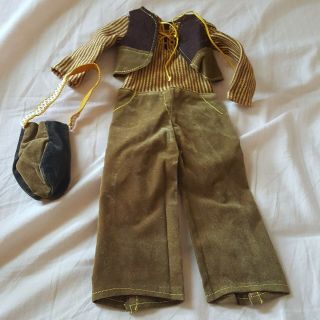 Vintage Ideal Crissy Doll Family Hippie Suede Jumpsuit Vest & Purse