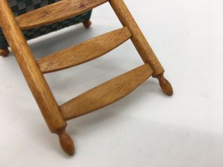 Dollhouse Miniature Furniture Shaker Chair Woven Seat Signed Gus Schwerdtfeger 3