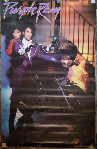 Prince Purple Rain Poster 1984 Approximately 22 X 35