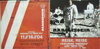 Rammstein 2004 Reise,  Reise 2 Sided Promo Poster/flat Flawless Old Stock