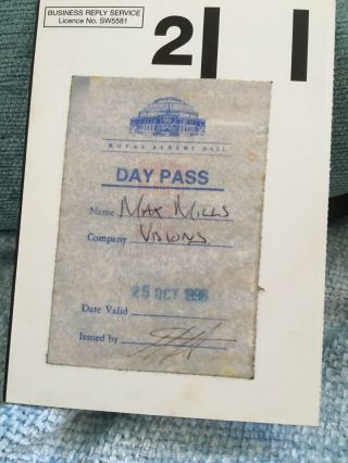 Concert Pass Brian May At The Albert Hall 1998 Queen