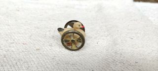 1920s Vintage Celluloid Toy Duck On Wheels Collectable Rare Toy Japan