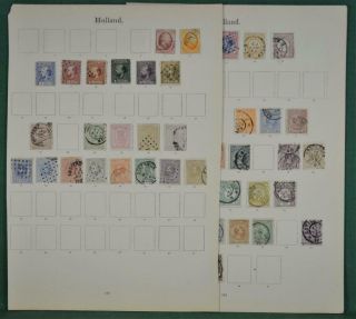Netherlands Holland Stamps Selection On 3 Album Pages (p25)