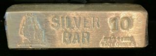 Uss Constitution Inc Utah 10 Oz Silver Bar Vintage Kit - Kat Ingot.  999,  Fine