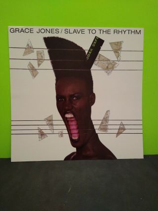 Grace Jones Slave To The Rhythm Lp Flat Promo 12x12 Poster